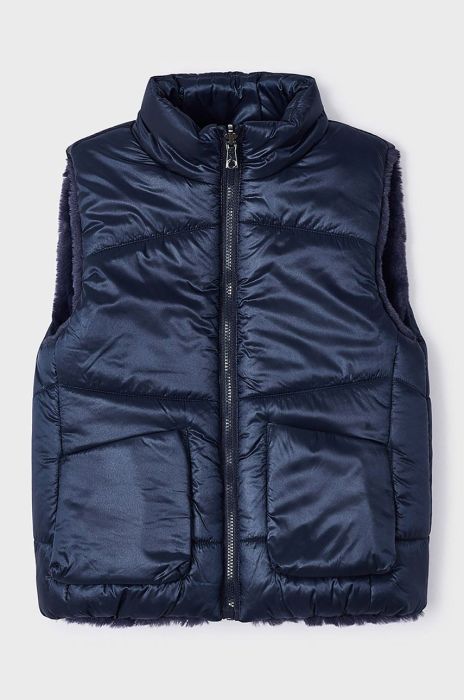 Дитяча двостороння безрукавка Mayoral колір синій