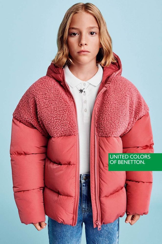 Дитяча куртка United Colors of Benetton колір рожевий (2801896)