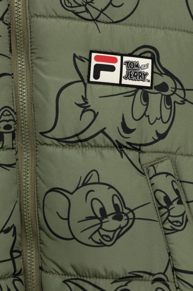 Дитяча куртка Fila колір зелений фото 3