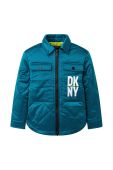 Дитяча куртка Dkny колір бірюзовий