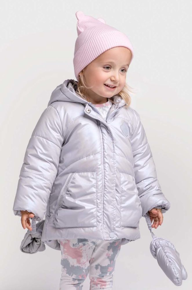 Дитяча зимова куртка Coccodrillo колір срібний