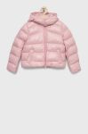 Дитяча куртка EA7 Emporio Armani колір рожевий