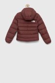 Дитяча пухова куртка The North Face REVERSIBLE NORTH DOWN HOODED JACKET Колір бордовий колір рожевий