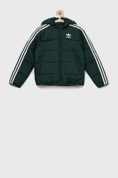 Дитяча куртка adidas Originals колір зелений