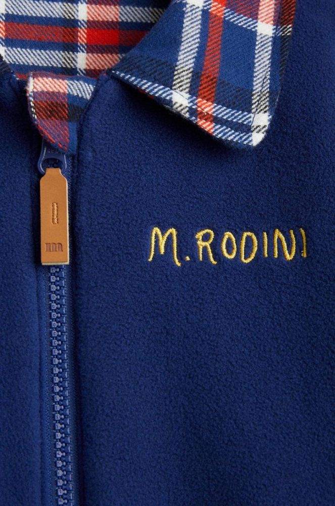 Дитяча двостороння куртка Mini Rodini колір синій фото 7