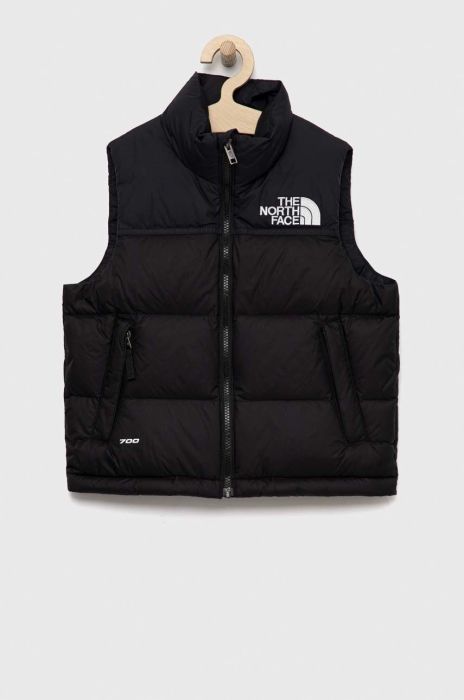 Пухова дитяча безрукавка The North Face колір чорний