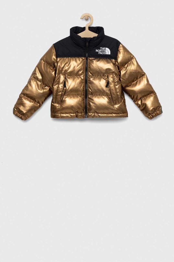 Дитяча пухова куртка The North Face TEEN PRINTED 1996 RETRO NUPTSE JACKET Колір золотий колір золотий