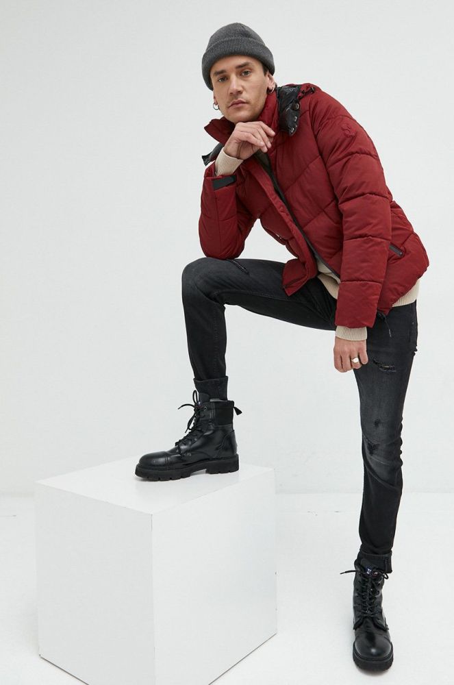 Куртка s.Oliver чоловіча колір бордовий зимова
