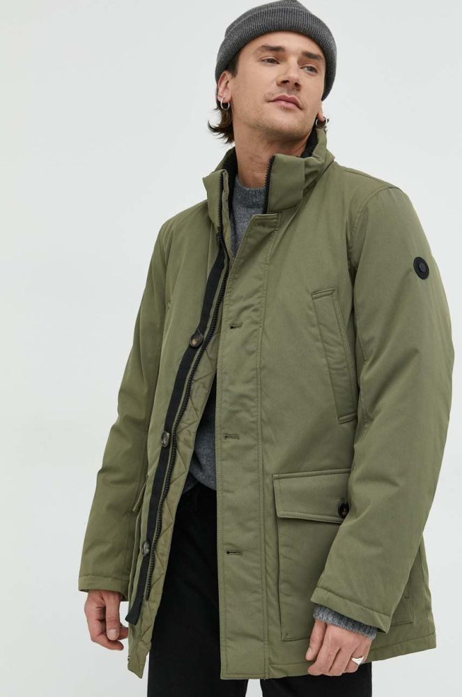 Куртка Tom Tailor чоловіча колір зелений зимова (2869638)
