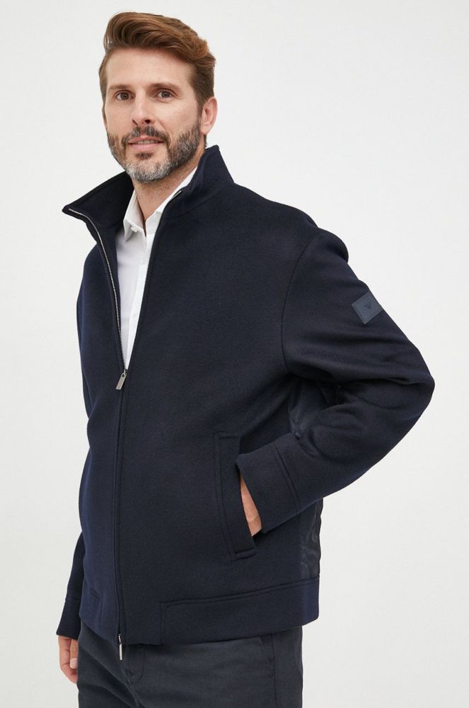 Куртка Emporio Armani чоловіча колір синій зимова