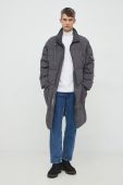Пухова куртка Emporio Armani чоловіча колір сірий зимова