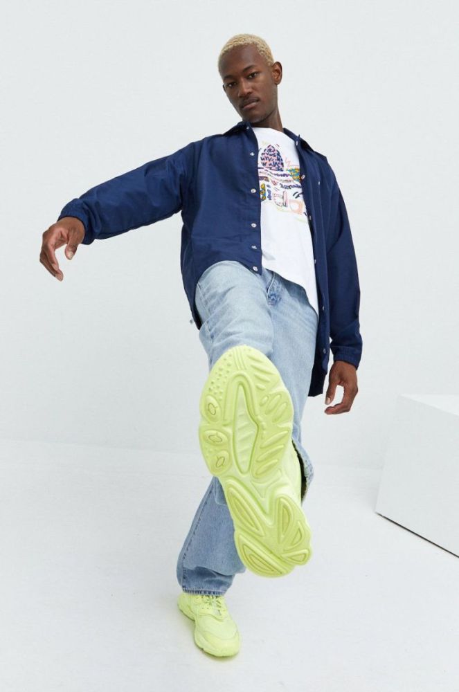 Куртка adidas Originals чоловіча колір синій перехідна oversize фото 3