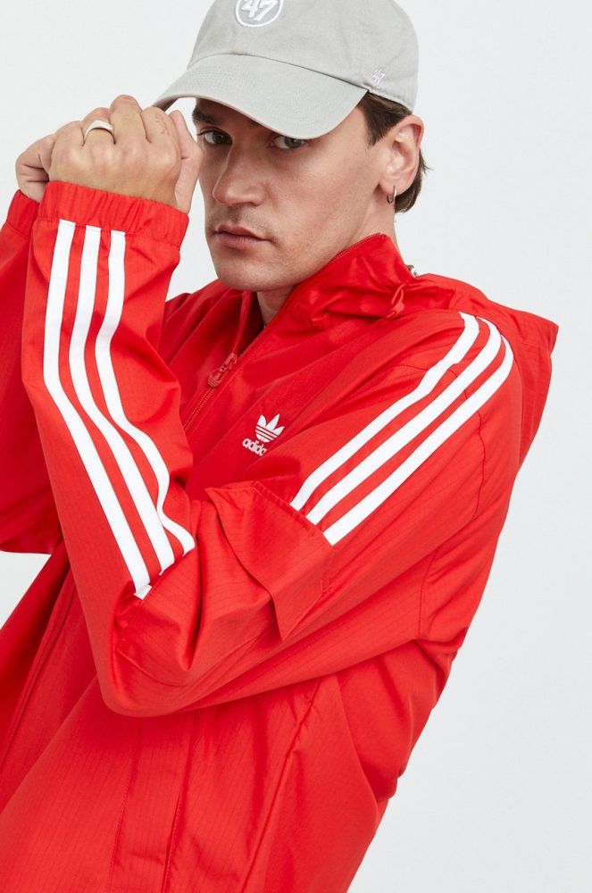 Куртка adidas Originals чоловіча колір червоний перехідна