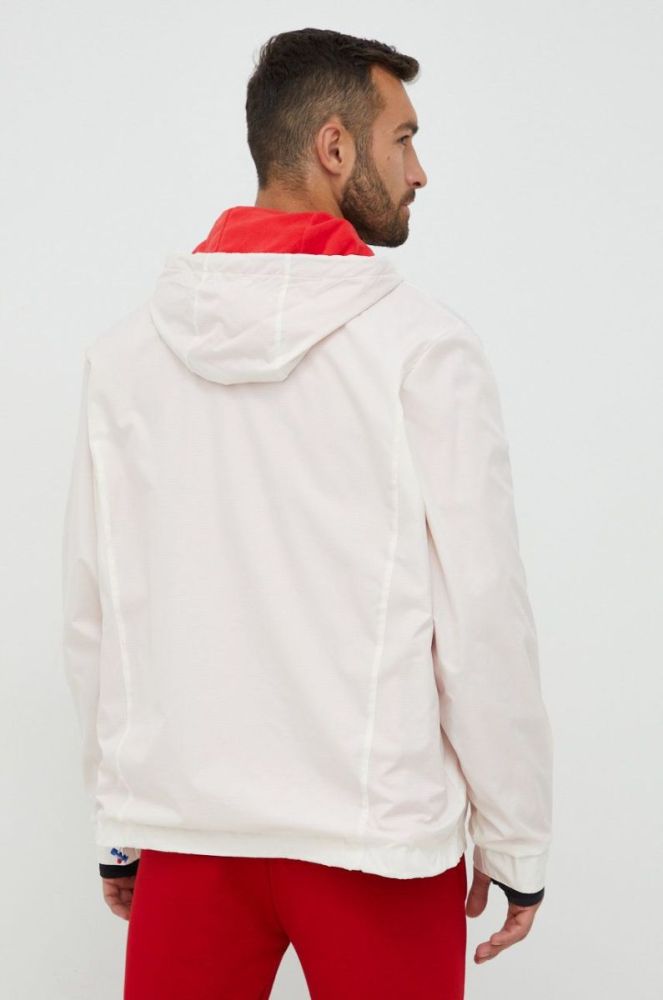 Куртка Reebok Classic чоловіча колір бежевий перехідна oversize фото 3