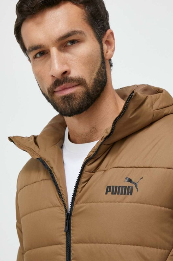 Куртка Puma чоловіча колір коричневий перехідна фото 4