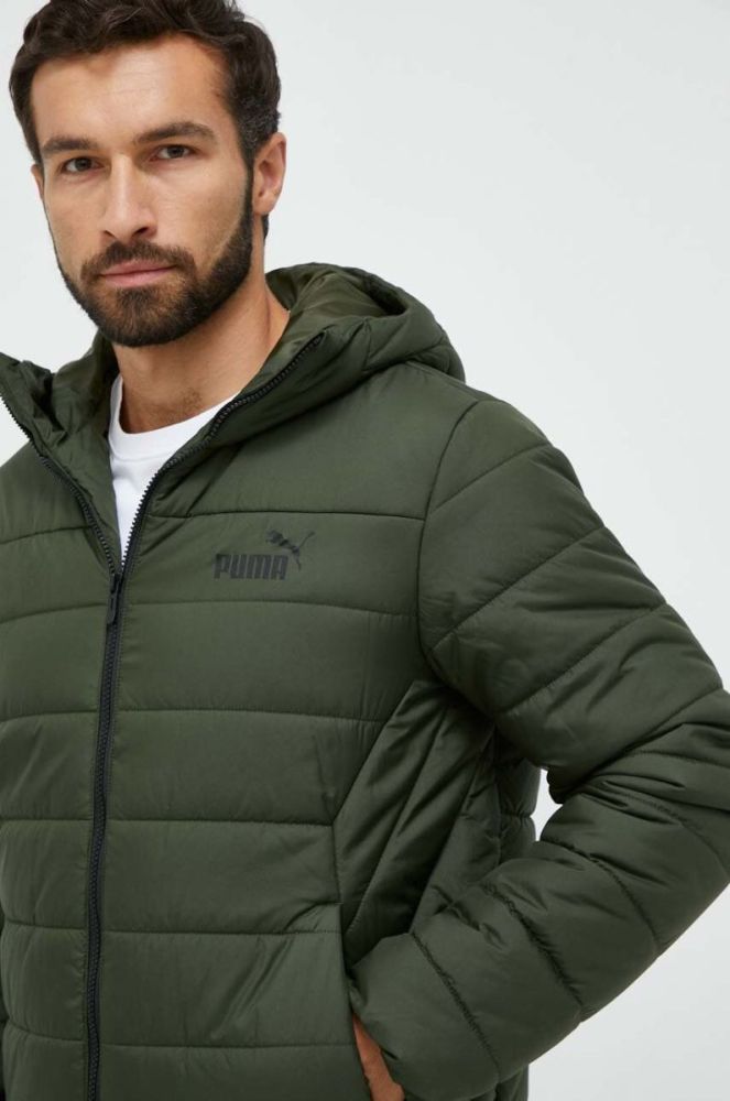Куртка Puma чоловіча колір зелений перехідна фото 4