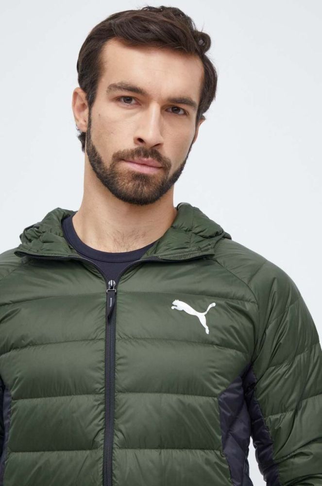 Пухова куртка Puma чоловіча колір зелений фото 4