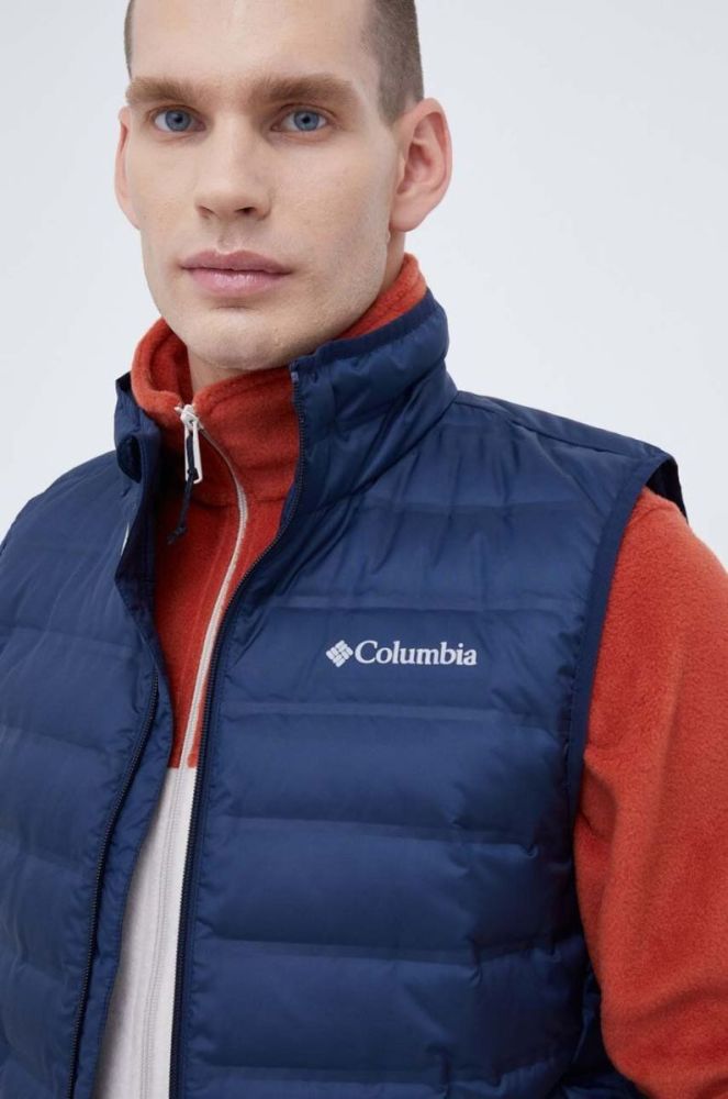 Спортивний пуховий жилет Columbia Lake 22 колір синій перехідний фото 4
