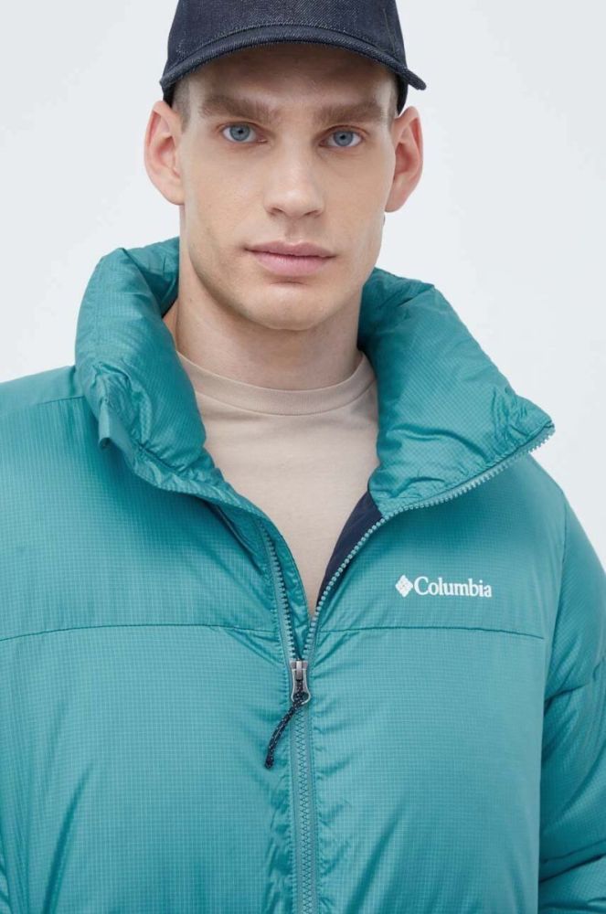 Куртка Columbia чоловіча колір бірюзовий зимова фото 4