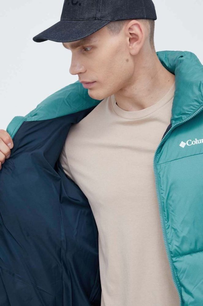 Куртка Columbia чоловіча колір бірюзовий зимова фото 6