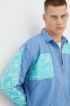 Куртка Quiksilver X Stranger Things чоловіча перехідна oversize колір блакитний Куртка Quiksilver X Stranger Things чоловіча перехідна oversize колір блакитний