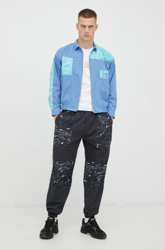 Куртка Quiksilver X Stranger Things чоловіча перехідна oversize колір блакитний фото 2
