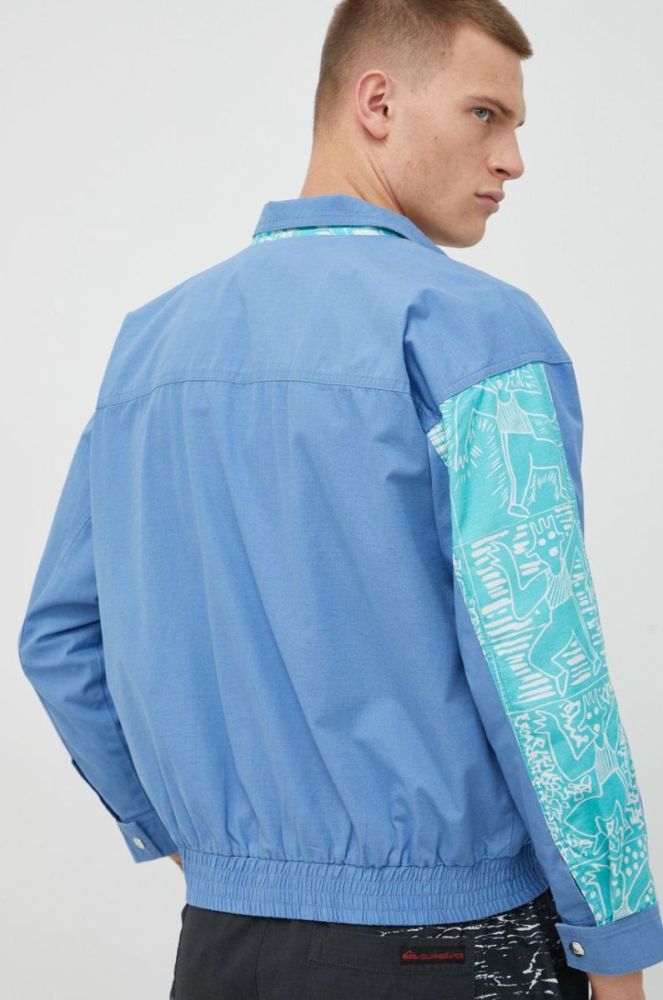 Куртка Quiksilver X Stranger Things чоловіча перехідна oversize колір блакитний фото 3