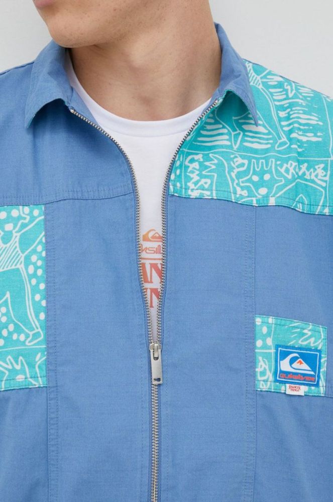 Куртка Quiksilver X Stranger Things чоловіча перехідна oversize колір блакитний фото 5
