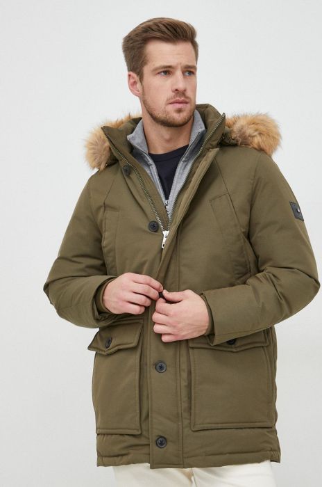 Пухова куртка Tommy Hilfiger чоловіча колір зелений зимова (2665659)