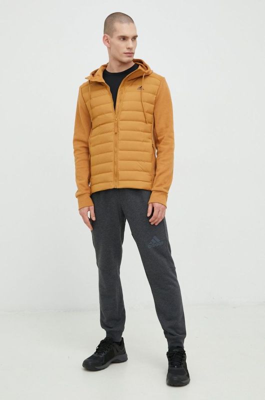 Кофта adidas Performance Varilite Hybrid чоловіча колір коричневий фото 2