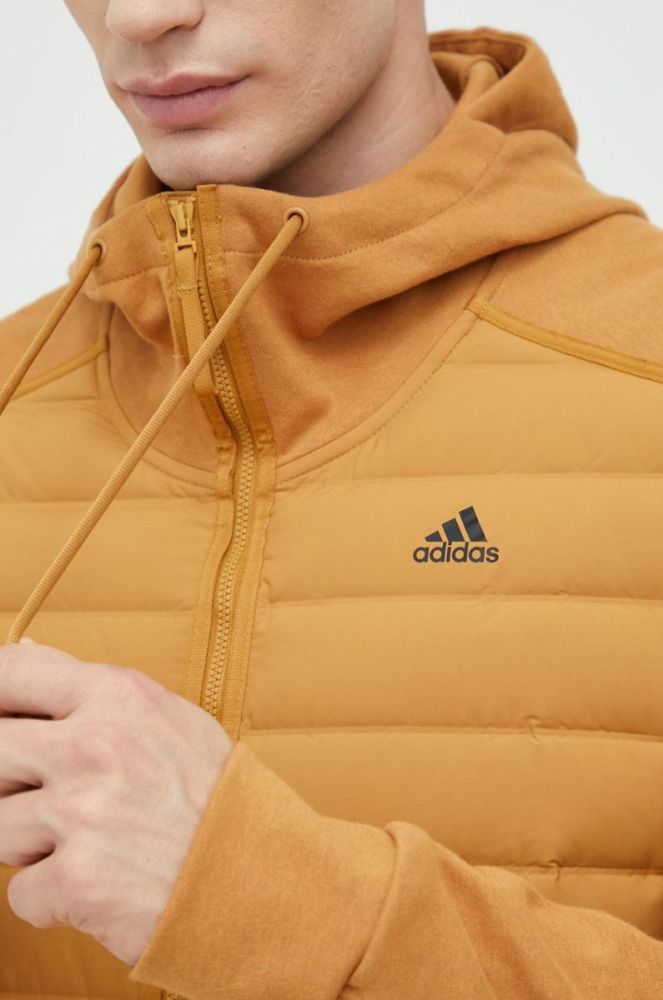 Кофта adidas Performance Varilite Hybrid чоловіча колір коричневий фото 5