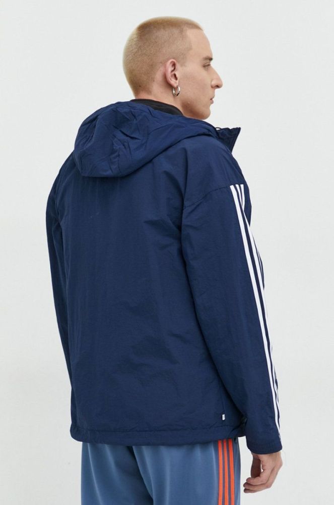 Двостороння куртка adidas Originals чоловіча перехідна колір блакитний фото 4