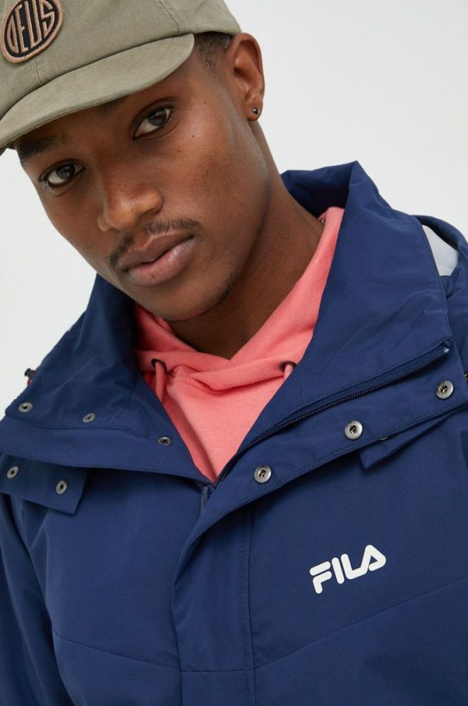 Парка Fila чоловіча колір синій перехідна фото 4
