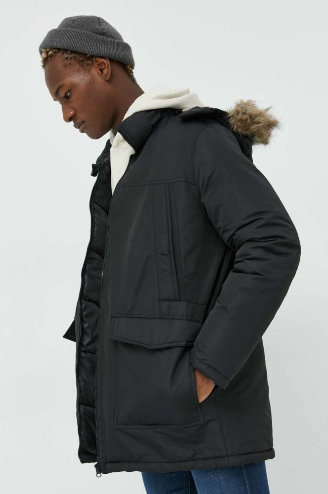 Куртка Produkt by Jack & Jones чоловіча колір чорний перехідна