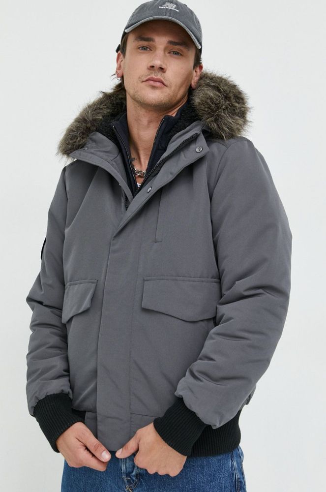 Куртка Superdry чоловіча колір сірий зимова (2782365)