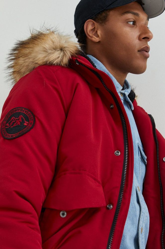 Куртка Superdry чоловіча колір червоний зимова (2639458)