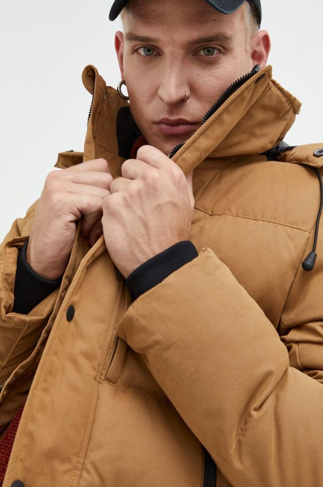 Куртка Superdry чоловіча колір коричневий зимова (2732326)