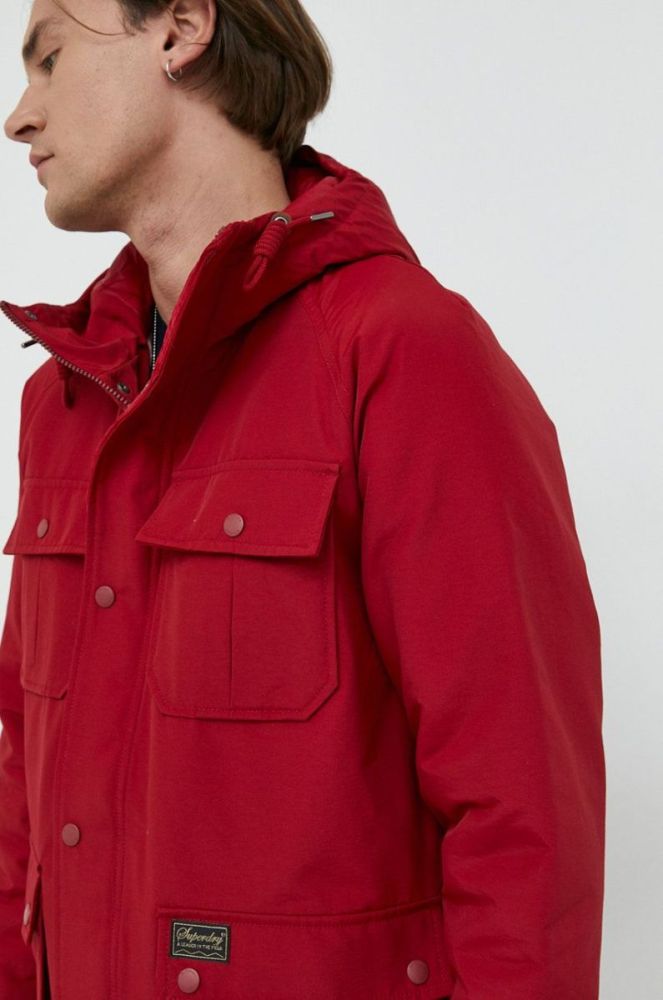 Куртка Superdry чоловіча колір червоний зимова (2789196) фото 5