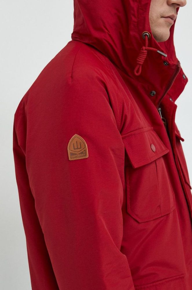 Куртка Superdry чоловіча колір червоний зимова (2789196) фото 6