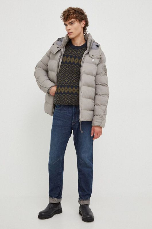 Куртка G-Star Raw чоловіча колір сірий зимова фото 2
