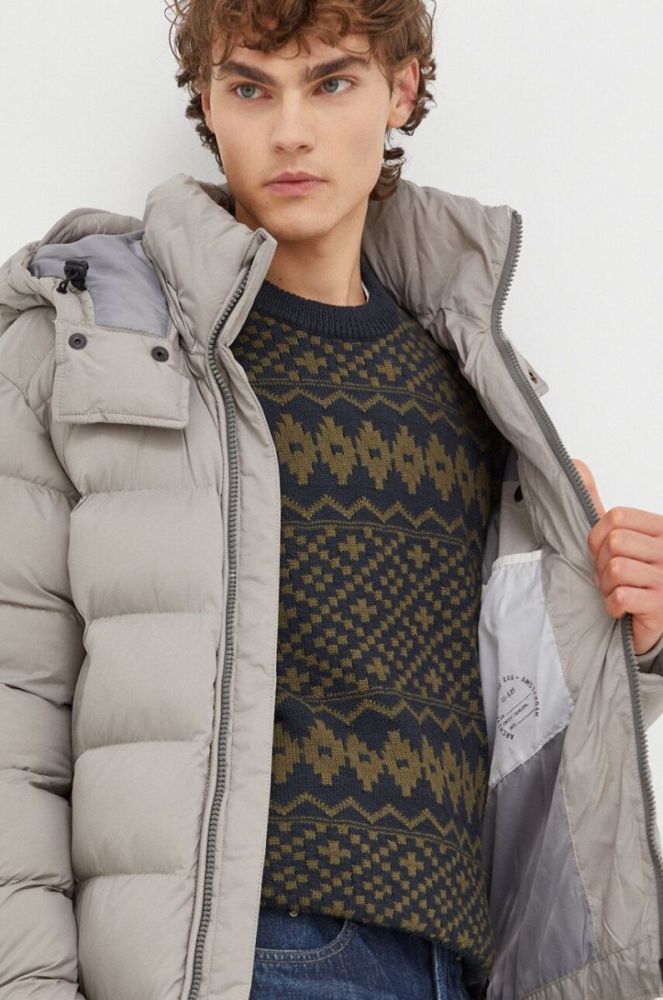 Куртка G-Star Raw чоловіча колір сірий зимова фото 7