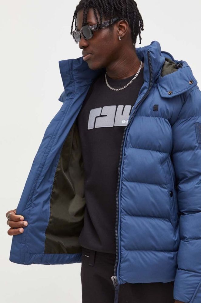 Куртка G-Star Raw чоловіча зимова колір блакитний (3517353) фото 6