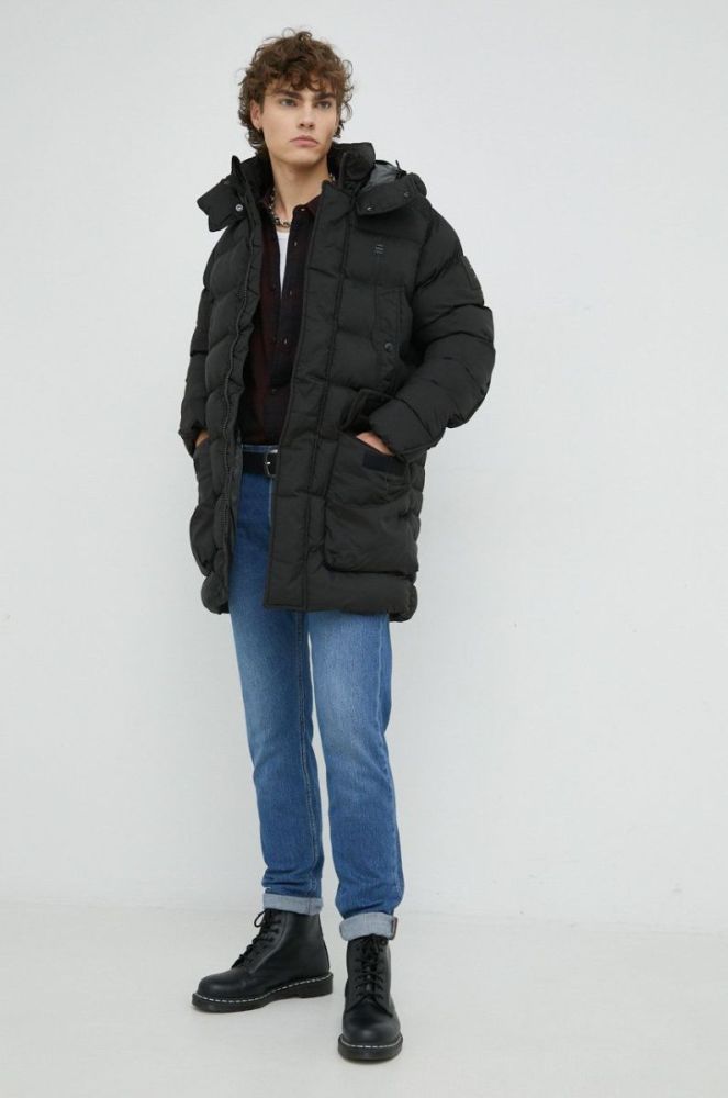 Куртка G-Star Raw чоловіча колір чорний зимова (2773352) фото 2