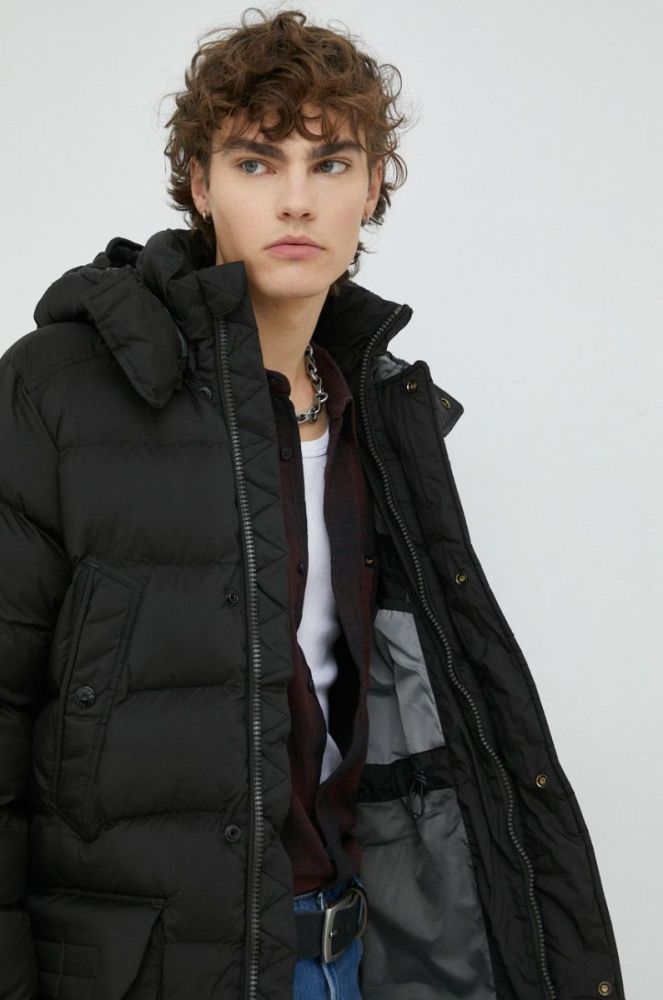 Куртка G-Star Raw чоловіча колір чорний зимова (2773352) фото 6