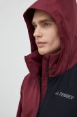 Дощовик adidas TERREX Multi чоловіча колір бордовий Дощовик adidas TERREX Multi чоловіча колір бордовий