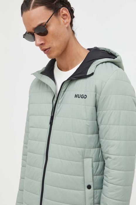 Куртка HUGO чоловіча колір чорний перехідна (3305687)