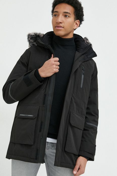 Парка Jack & Jones Jcoexped чоловіча колір чорний перехідна Парка Jack & Jones Jcoexped чоловіча колір чорний перехідна