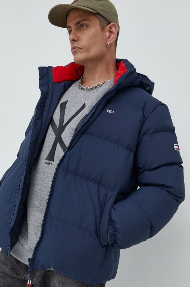 Пухова куртка Tommy Jeans чоловіча колір синій зимова (2613291) фото 4