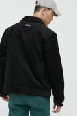 Вельветова куртка Tommy Jeans колір чорний зимова