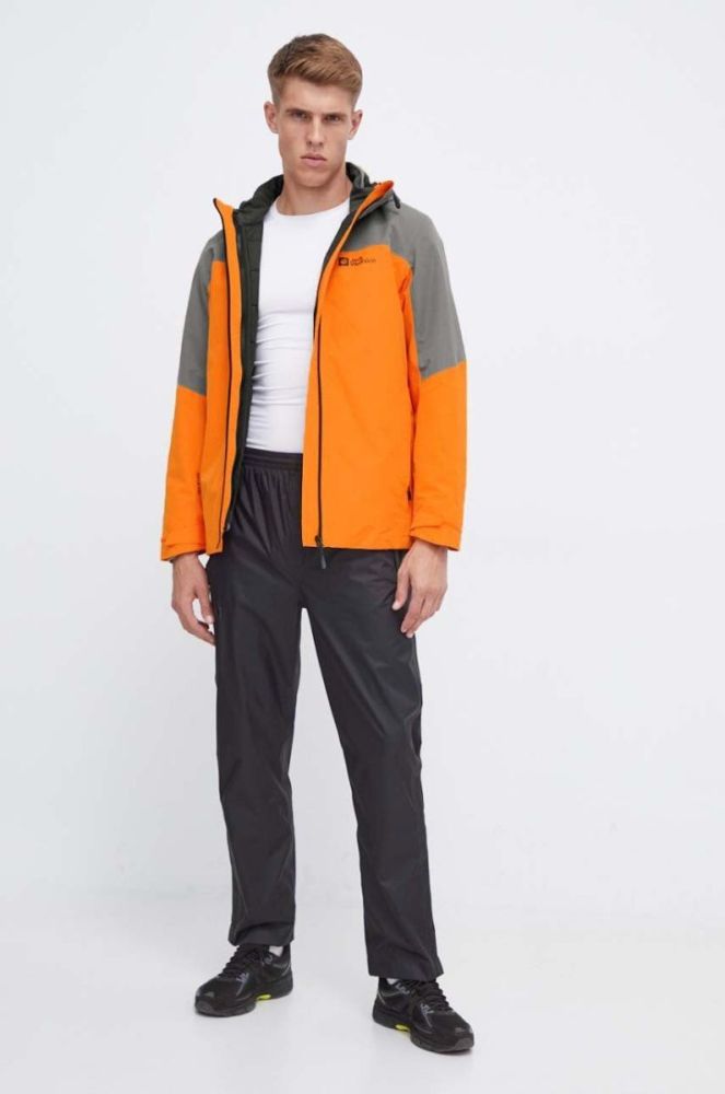 Куртка outdoor Jack Wolfskin Glaabach 3in1 колір помаранчевий фото 3